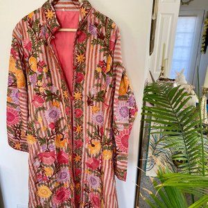 Vintage Sllk Embroidered Kimono Jacket M/L